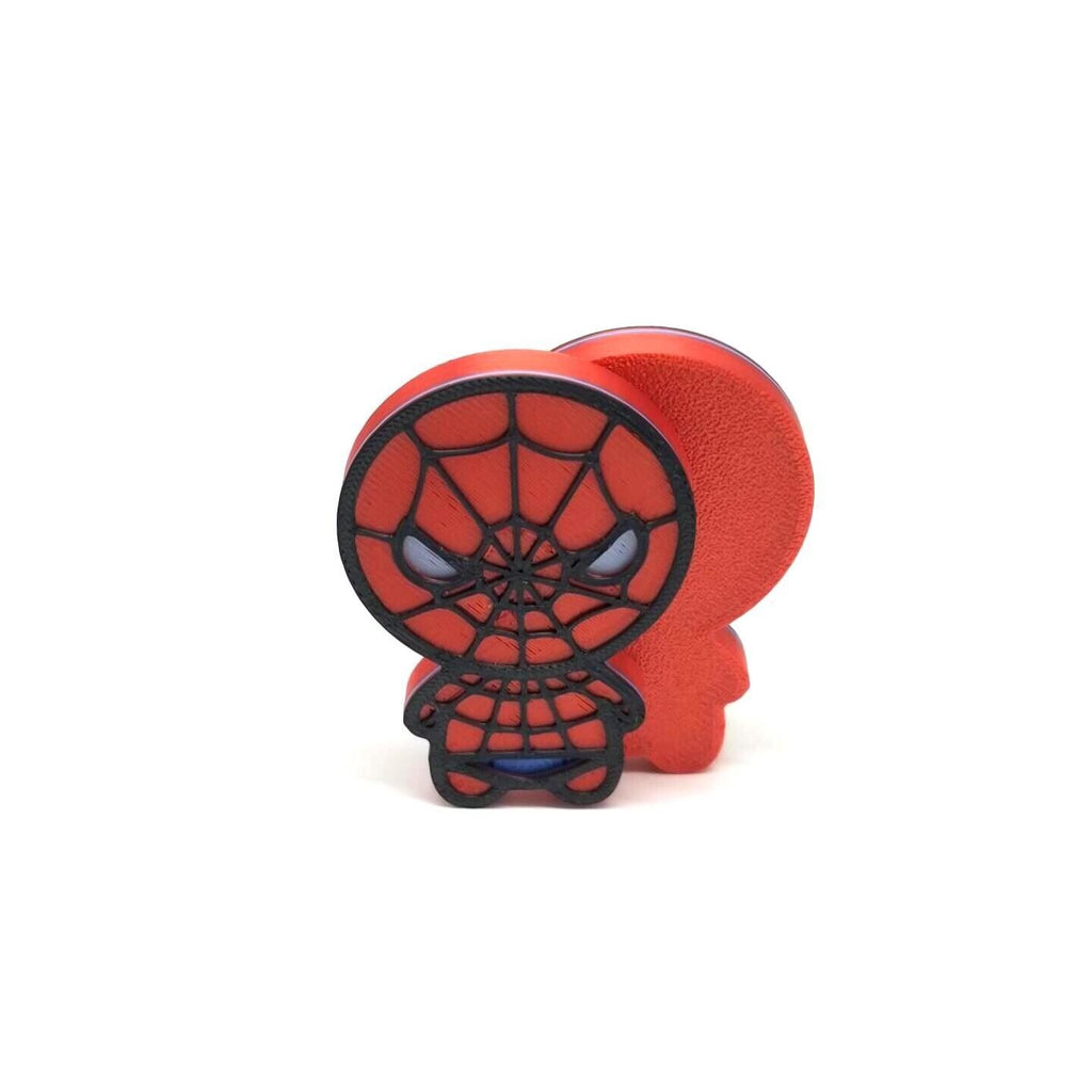 Chibi Spider Fidget Superhero Figure | Magnetic  Slider Toy Chibi Style Red and Blue