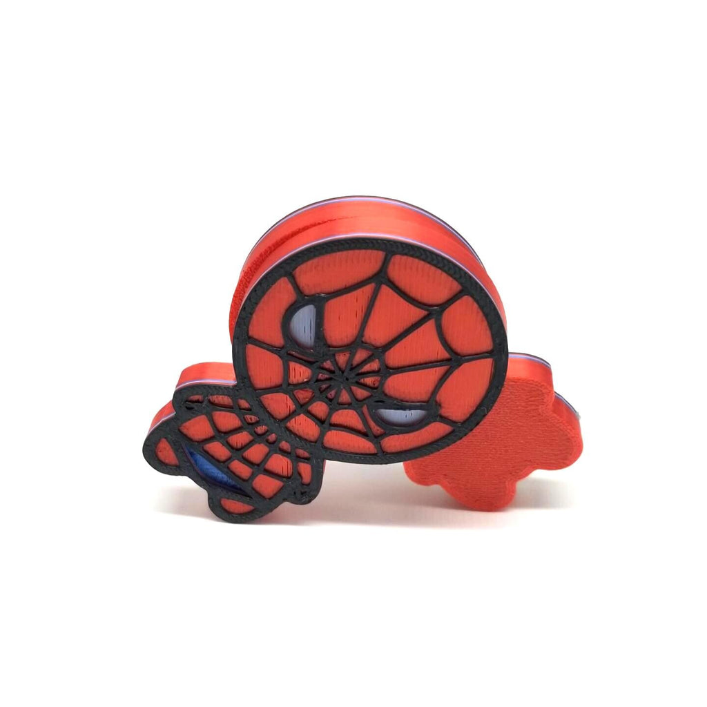Chibi Spider Fidget Superhero Figure | Magnetic  Slider Toy Chibi Style Red and Blue