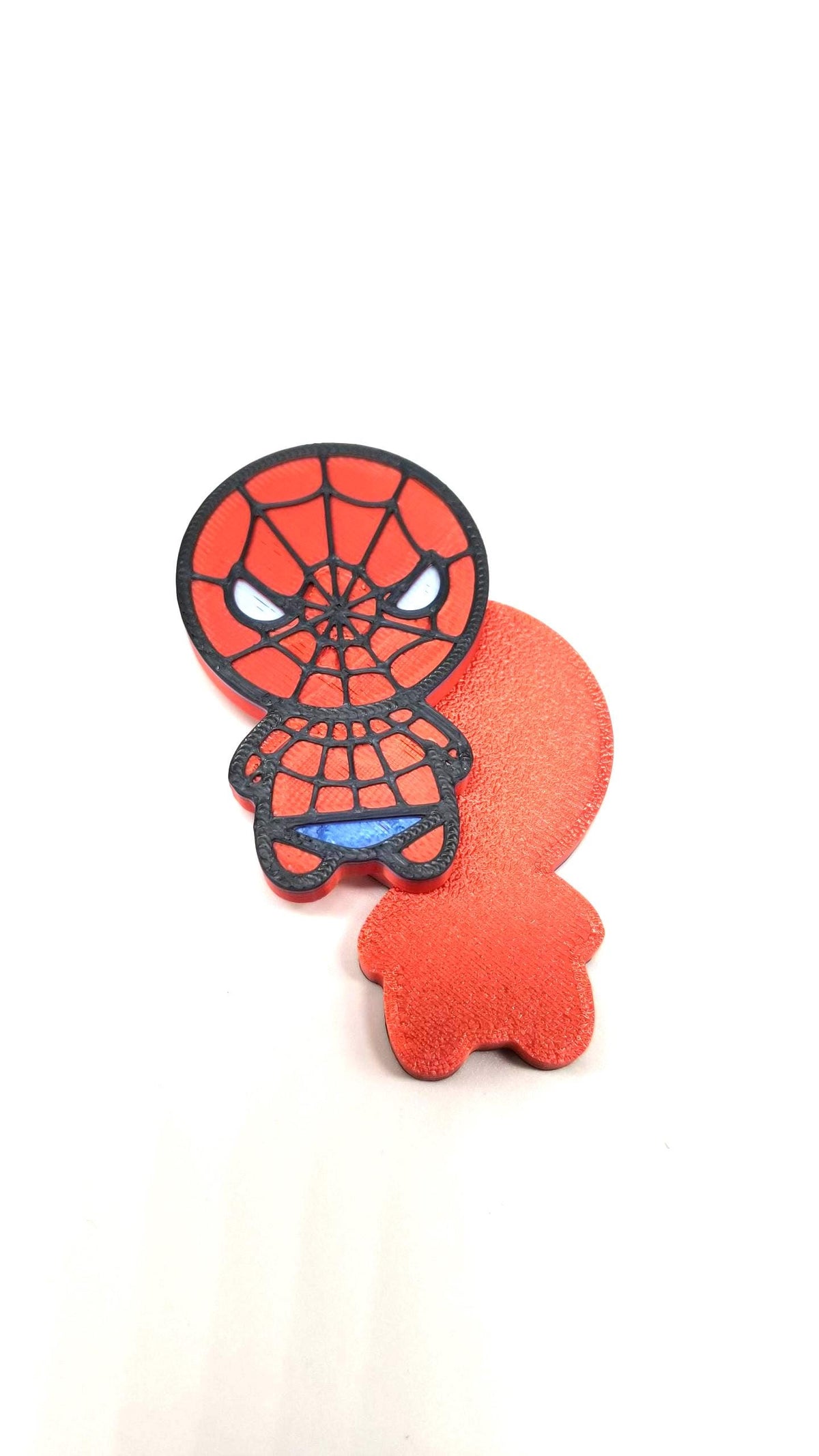 Chibi Spider Fidget Superhero Figure | Magnetic  Slider Toy Chibi Style Red and Blue