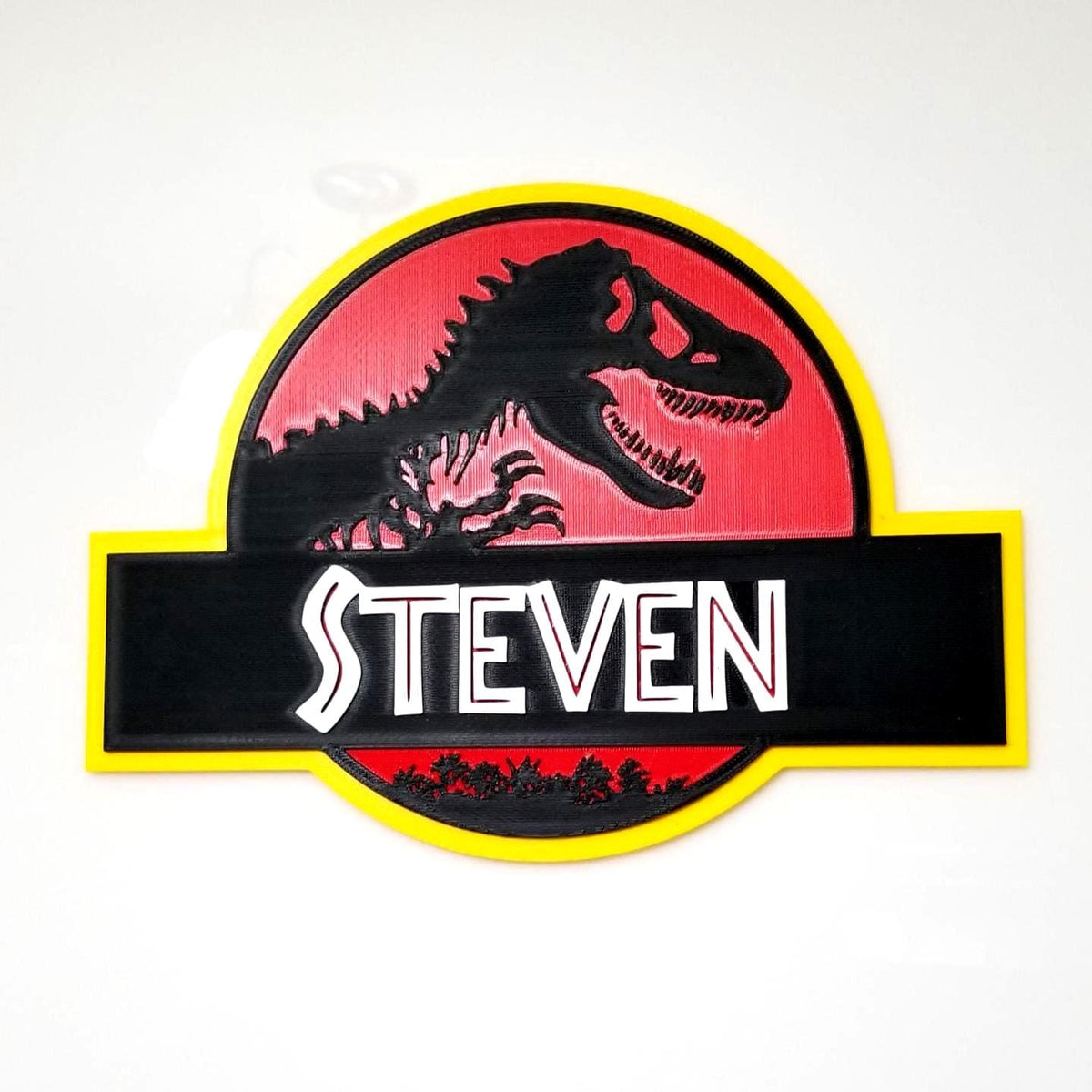 Custom Jurassic Park-inspired Wall Logo Sign – Personalized Name Sign | Dinosaur Decor with optional keychain