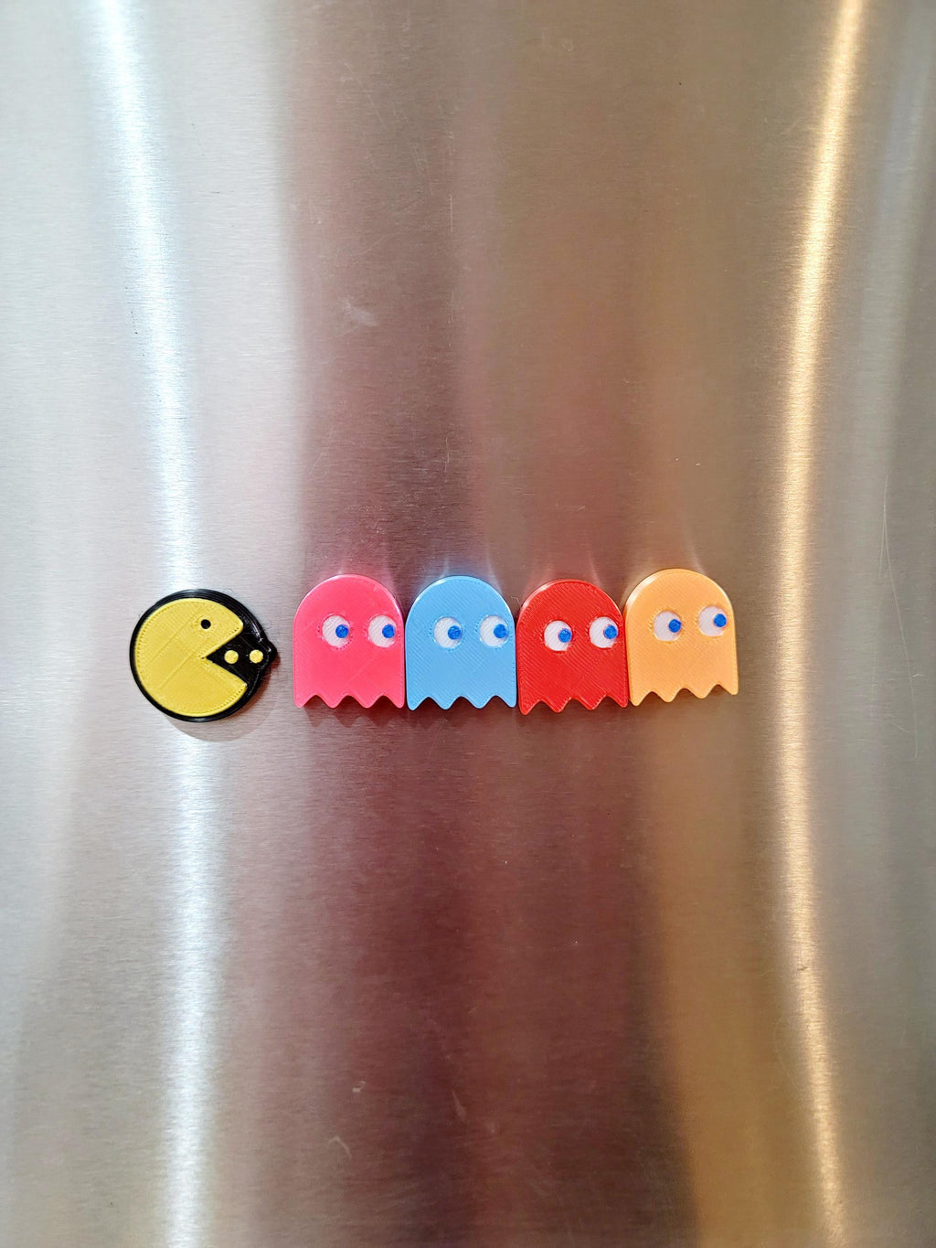 Retro Arcade Maze Fridge Magnets | Pac-Man Themed Chomper, Ghosts, Modular Pieces