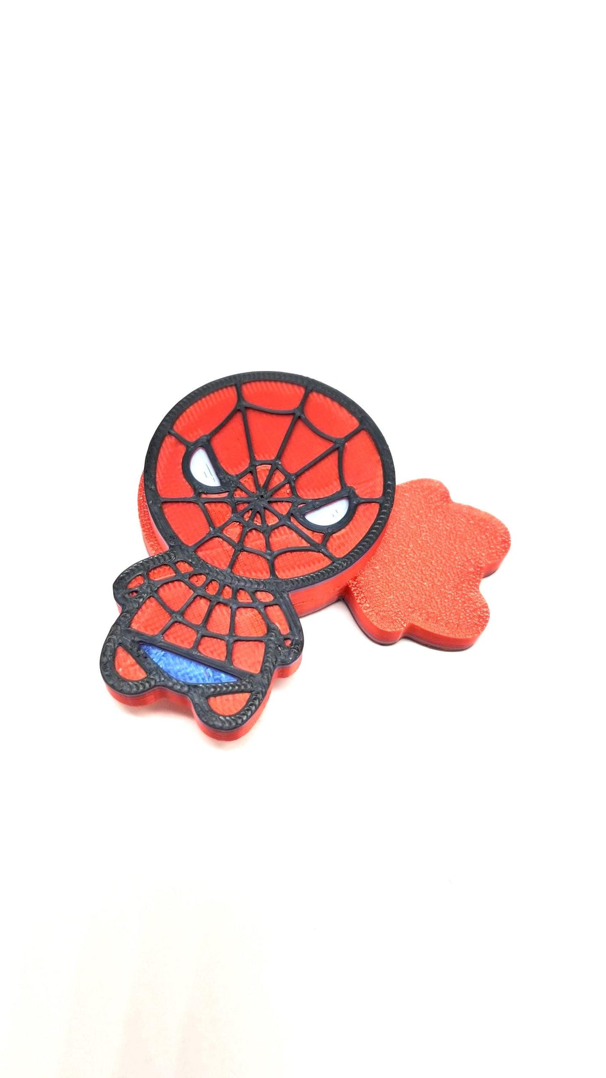 Chibi Spider Fidget Superhero Figure | Magnetic  Slider Toy Chibi Style Red and Blue